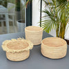 Panier Anouz  à franges naturel - Ajbir