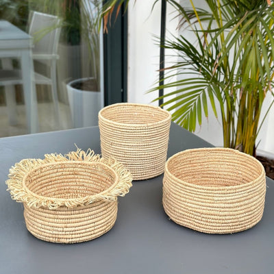 Panier Anouzà franges naturel - Ajbir