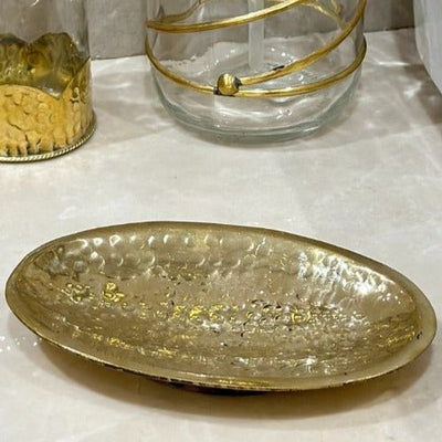 Porte savon arrondi doré en cuivre - Ajbir