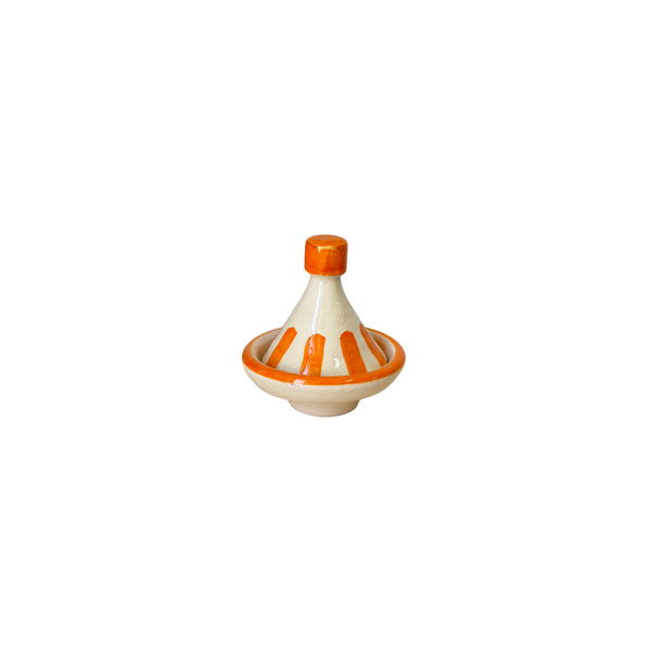 Mini Tagine rayé orange (sel et poivre) - Ajbir