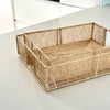 Plateau raphia Tizri rectangle Grand - Ajbir