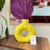 Vase Tafoukt jaune ondulé - Ajbir