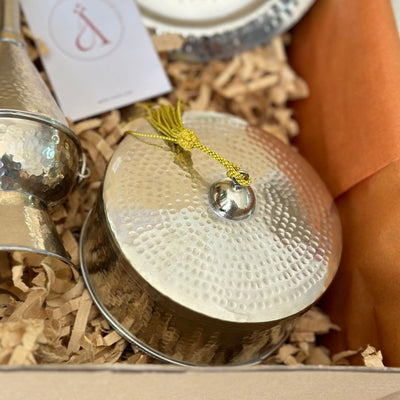 Hammered silver handcrafted gift box
