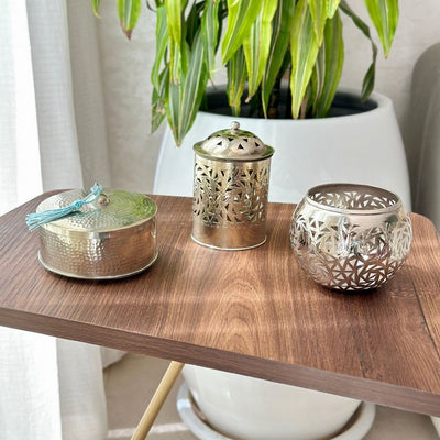 Moroccan Silver-Plated Copper Incense Burner – Mbikhra