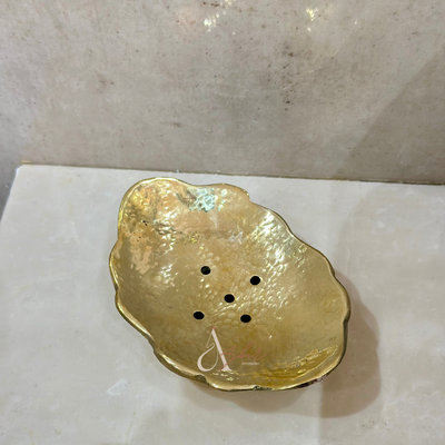 Porte savon fleur doré en cuivre - Ajbir