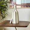 Striped gray bottle vase