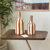 Striped brown bottle vase