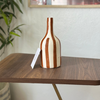 Striped brown bottle vase