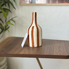 Striped brown bottle vase