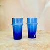 Set of 2 Beldi blue juice glasses 13cm